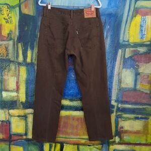 Vintage Men's Levi's 541 Brown Straight-Leg Jeans